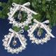 Nostalgic Christmas Beaded Crystal Ornament KitCrystal white and Silver Bell Wreath Make3