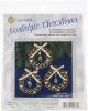 Nostalgic Christmas Beaded Crystal Ornament Kit Ruby Green and Gold Bell Wreaths