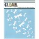Clear Scraps Stencils 6 Inch X6 Inch Dragonfly Wall