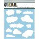 Clear Scraps Stencils 6 inch X6 inch Clouds