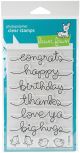 Lawn Fawn Clear Stamps 4 InchX6 Inch Big Scripty