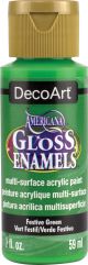 Americana Gloss Enamels Acrylic Paint 2ozFestive Green
