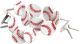 Eyelet Outlet Shape Brads 12 Per Pkg Baseballs