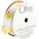 Offray Rubber Ducky Ribbon 7 8 inch X9 White