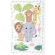Jack Dempsey Stamped White Quilt Crib Top 40 inch X60 inch Jungle