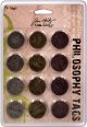 Idea Ology Metal Philosophy Tags 1 inch 12 Per Pkg Antique Nickel Brass and Copper