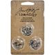 Idea Ology Metal 2 Part Hitch Fasteners .375 Inch 12 Per Pkg Antique Nickel Brass And Copper