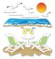 Jolees Boutique Dimensional Stickers Beach Leisure
