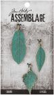 Tim Holtz Assemblage Charms 3 Per Pkg Patina Leaves
