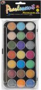 Yasutomo Pearlescent Watercolor Paint Cakes 16 Per Pkg Assorted Colors