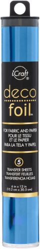 Deco Foil Transfer Sheets 6 Inch X12 Inch 5 Per Pkg Denim
