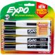 Expo Magnetic Dry Erase Chisel Marker With Eraser 4 Per Pkg Black