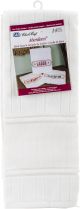 Charles Craft Aberdeen Velour Hand Towel 14 Count 16.5Inch X27Inch White