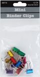 Mini Binder Clips .5inches 12 Per PkgAssorted Colors