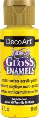 Americana Gloss Enamels Acrylic Paint 2oz Bright Yellow