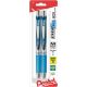 Pentel EnerGel RTX Retractable Liquid Gel Pen .7mm 2 Per Pkg Sky Blue