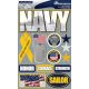 Reminisce Signature Series Dimensional Stickers 4.5inchesX6inches Navy