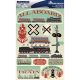 Signature Series Dimensional Stickers 4.5inchesX6inches Train