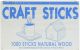 Craft Sticks 1000Per Pkg Natural