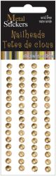 Mark Richards Metal Stickers Nailheads 5mm Round 64 Per Pkg Gold