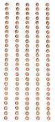 Mark Richards Metal Stickers Nailheads 3Mm Round 125 Per Pkg Brass