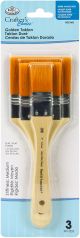 Crafter s Choice Gold Taklon Large Flat Brush Variety Set 3 Per Pkg