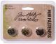 Idea Ology Metal Screw Top Paper Fasteners .25 inch 99 Per Pkg Antique Nickel Brass and Copper