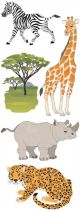 Touch Of Jolees Dimensional Stickers Safari Animals
