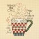 Janlynn Mini Counted Cross Stitch Kit 5 Inch X6 Inch Friends and Coffee 14 Count