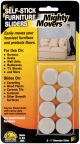 Mighty Movers Self Stick Furniture Sliders 1 Inch Round 8 Per Pkg