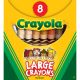 Crayola Large Washable Crayons Multicultural 8 Per Pkg