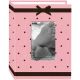 Pioneer Baby Dot Fabric Frame Photo Album 4 Inch X6 Inch Pink Per Brown