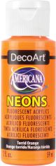 Americana Neons Fluorescent Acrylic Paint 2oz Torrid Orange