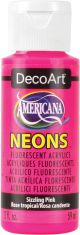 Americana Neons Fluorescent Acrylic Paint 2oz Sizzling Pink