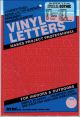 Permanent Adhesive Vinyl Letters and Numbers .75 inch 302 Per Pkg Red