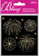 Jolees Bling Stickers Gold Fireworks