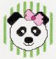 Bucilla My 1st Stitch Mini Counted Cross Stitch Kit 3 inch Round Panda 14 Count