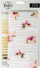 Prima Marketing Travelers Journal Refill Notebook Scribble Lines Floral W Ivory Paper