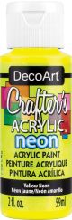 Crafters Acrylic All Purpose Specialty Paints 2oz Yellow Neon