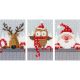 Vervaco Counted Cross Stitch Kit 4.25 Inch X6 Inch 3 Per Pkg Christmas Buddies On Aida 14 Count