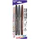 Pentel Arts Sign Pens With Brush Tip 3 Per Pkg Assorted