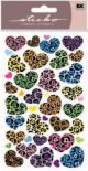 Sticko Dimensional Stickers Animal Print Hearts