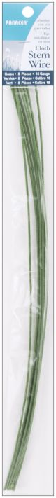 Cloth Covered Stem Wire 16 Gauge 18 inch 8 Per Pkg Green
