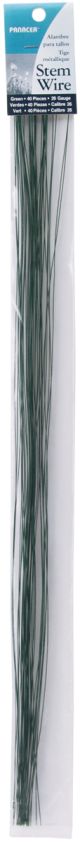 Cloth Covered Stem Wire 22 Gauge 18 Inch 20 Per Pkg White