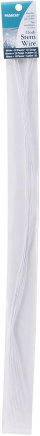 Cloth Covered Stem Wire 32 Gauge 18 inches White