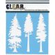 Clear Scraps Stencils 6 Inch X6 Inch Pine Trees