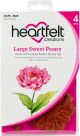 Heartfelt Creations Cling Rubber Stamp Set Large Sweet Peony