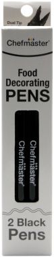 Chefmaster DualTip Food Decorating Pens 2 Per PkgBlack