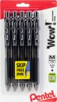 Pentel Wow Retractable Medium Ballpoint Pens 5 Per Pkg Black