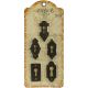 Graphic 45 Staples Ornate Metal Key Holes 5 Per Pkg Antique Brass 1 Inch X2.125 Inch